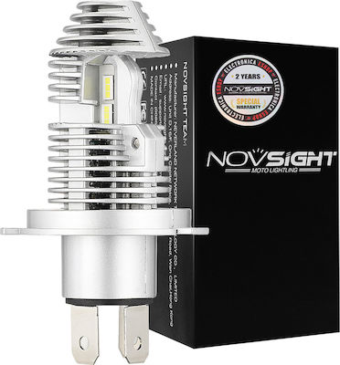 NovSight Λάμπα Αυτοκινήτου & Μοτοσυκλέτας N36 H4 LED 6000K Ψυχρό Λευκό 12V 25W 1τμχ