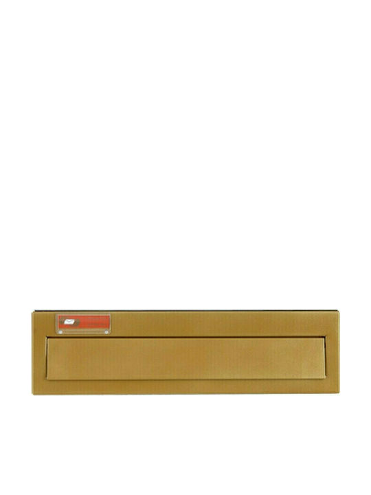 Viometal LTD 805 Θυρίδα Γραμματοκιβωτίου Μεταλλική σε Χρυσό Χρώμα 36.5x33x10cm