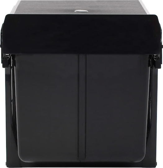 vidaXL vidaXL Mülleimer mit Soft Close Recycling für Schrank Kunststoff Schwarze 48lt