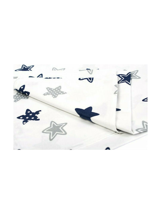 Dimcol Star Baby Sheet Crib Cotton Fitted Blue 70x140cm 1916118407310270