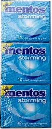 Mentos 12 Chewing gum Storming with Μέντα Flavour Sugar Free 33gr