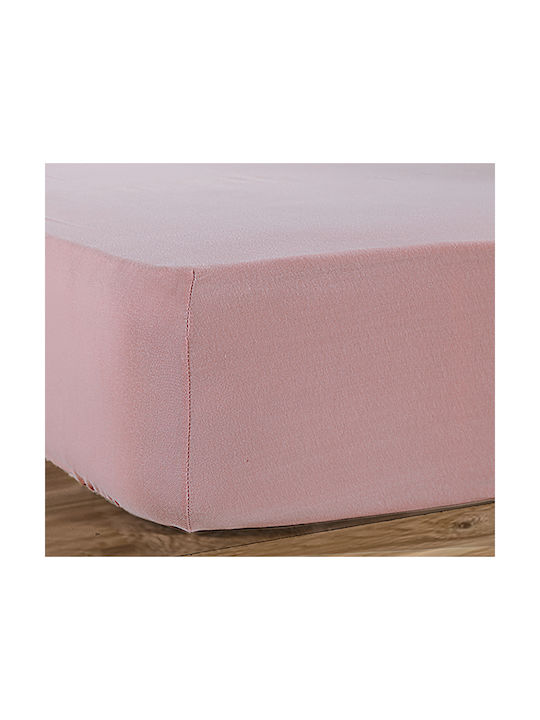 Nef-Nef Homeware Jersey Baby Bettlaken Für Krippe Flanell Angepasst Rosa 70x140cm