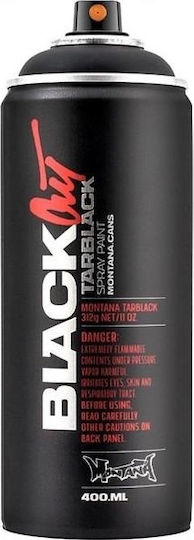 Montana Cans Spray Paint Blackout Tarblack with Matt Effect Black 400ml