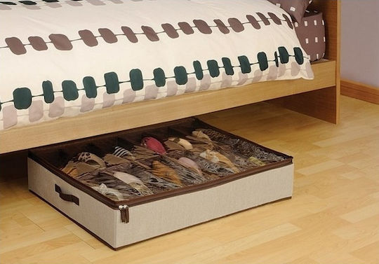Fabric Shoe Storage Case in Beige Colour 57x66x13cm