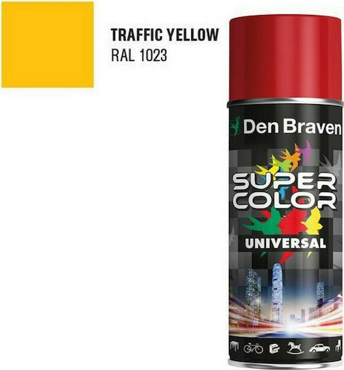 Bostik Den Braven Σπρέι Βαφής SC Universal Ακρυλικό με Γυαλιστερό Εφέ Traffic Yellow RAL 1023 400ml