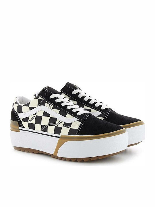 Old Skool Checkerboard Flatforms Sneakers Multi / True White