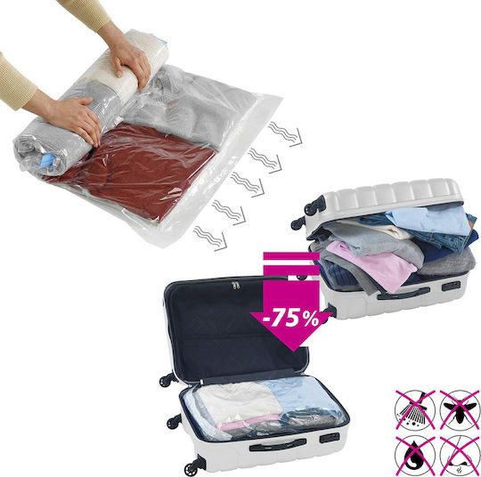 Wenko Compression Πλαστική Σακούλα Αποθήκευσης Ρούχων Αεροστεγής και με Κενό Αέρος 95x60cm