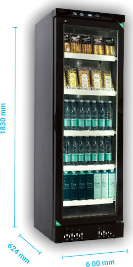 Klimasan CL372 VG Getränkekühlschrank 382Es Einzeltürig H183xB60xT62.4cm