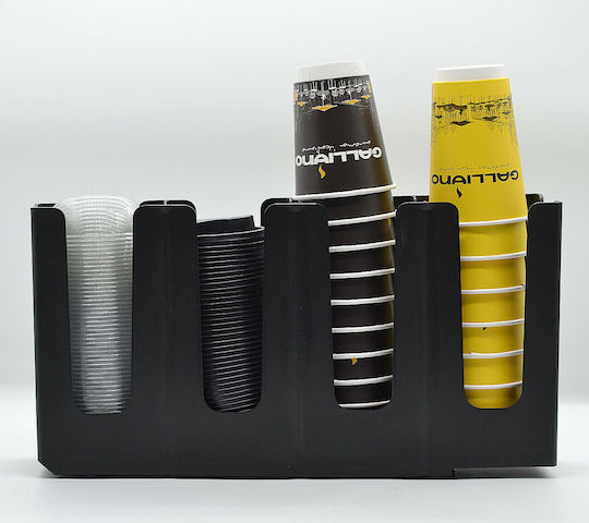 GTSA Plastic Cups / Lids Dispenser with 4 Compartments