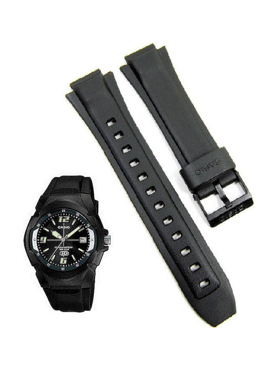 Casio Καουτσούκ Λουράκι Μαύρο 15mm