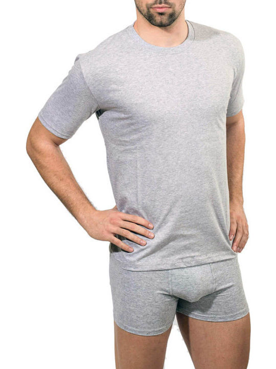 Lido Underwear 482 Men's Short Sleeve Undershirt Gray