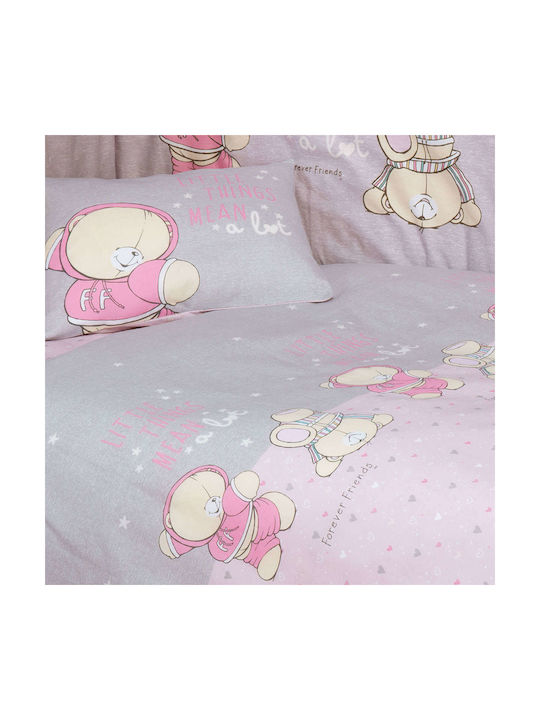 Nef-Nef Homeware Little New Born Baby Sheets Set Crib Cotton White 120x170cm 3pcs