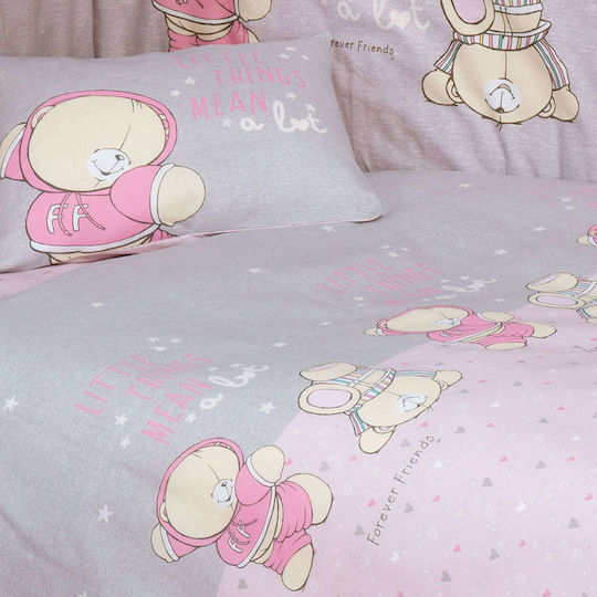 Nef-Nef Homeware Little New Born Baby Sheets Set Crib Cotton White 120x170cm 3pcs