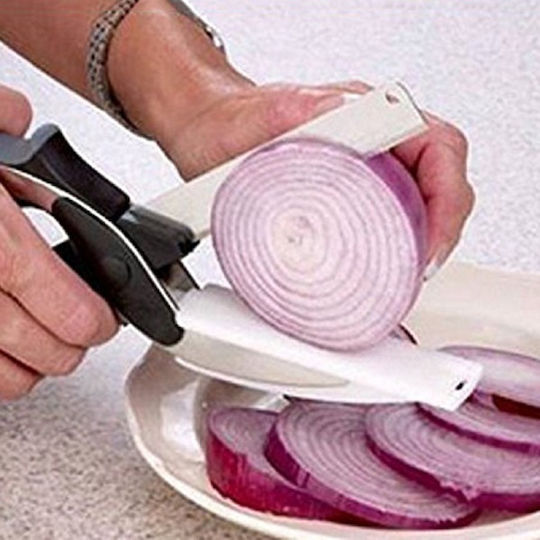 Salatschere aus Edelstahl Schwarz