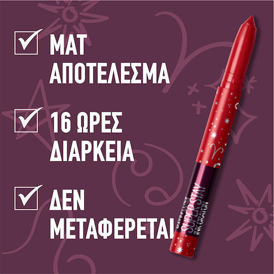 Maybelline Superstay Ink Crayon Zodiac Pencil Lipstick Matte 50 Own Your Empire 1.5gr