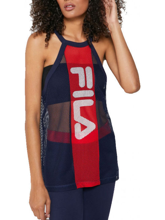 Bobbi Women's Athletic Blouse Sleeveless Navy Blue