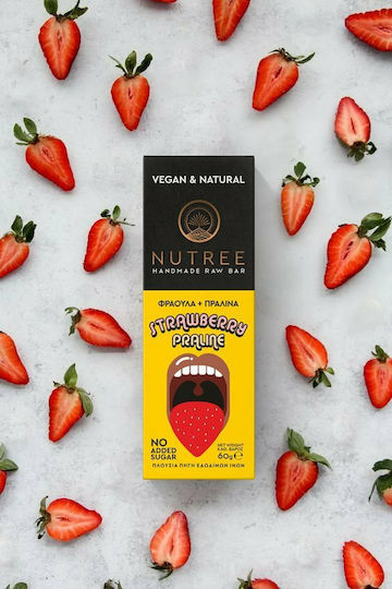 Nutree Energy Bar / Nuts / Raw / Oat with Praline & Strawberry No Added Sugar 60gr