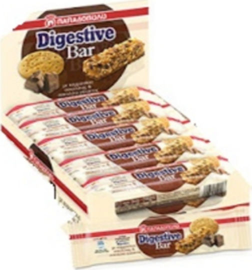 Papadopoulou Digestive Energy Nut Cereal Bar With Milk Chocolate 10x28gr