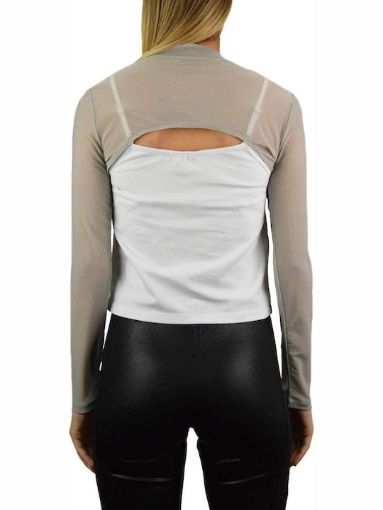 Aerin Women's Athletic Blouse Long Sleeve White