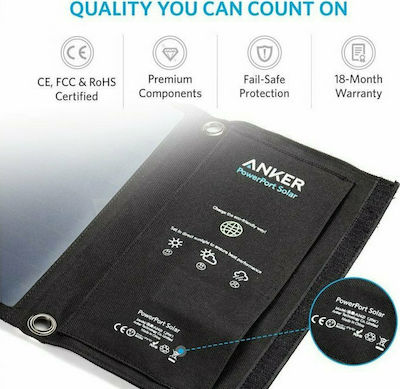 Anker PowerPort Solar Faltbar Solar Batterieladegerät Tragbare Geräte 21W mit USB-Anschluss (A2421011)
