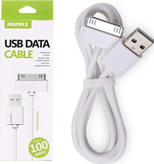 Remax Data Cable RC-007i4 USB auf 30-Pin Kabel Weiß 1m 1Stück