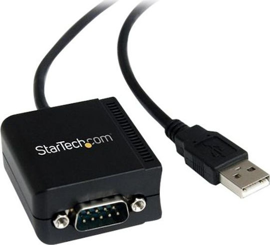 StarTech Καλώδιο USB-A σε RS232 9-pin male 1.8m Μαύρο