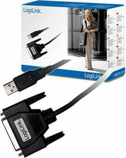 LogiLink Καλώδιο USB 2.0 σε RS232 25-pin female 1.5m
