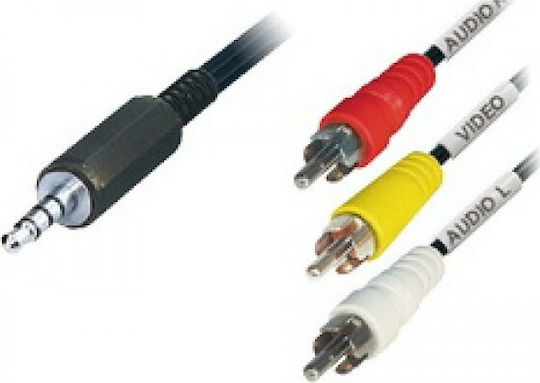 Bridge Cable 3.5mm male to Component male / Analog Audio male / Composite male 1.5m Cable