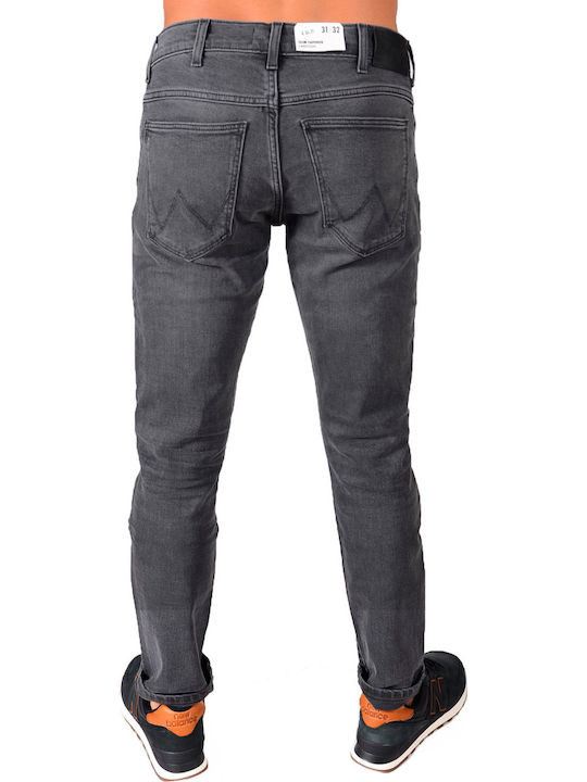 Larston Men's Jeans Pants Elastic with Slim Tapered Fit Gray