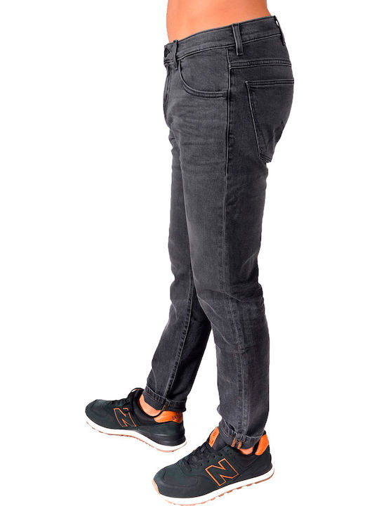 Larston Men's Jeans Pants Elastic with Slim Tapered Fit Gray