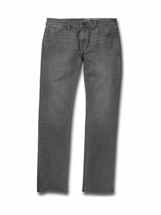 Vorta Ανδρικό Παντελόνι Τζιν με Slim Straight Εφαρμογή Γκρι
