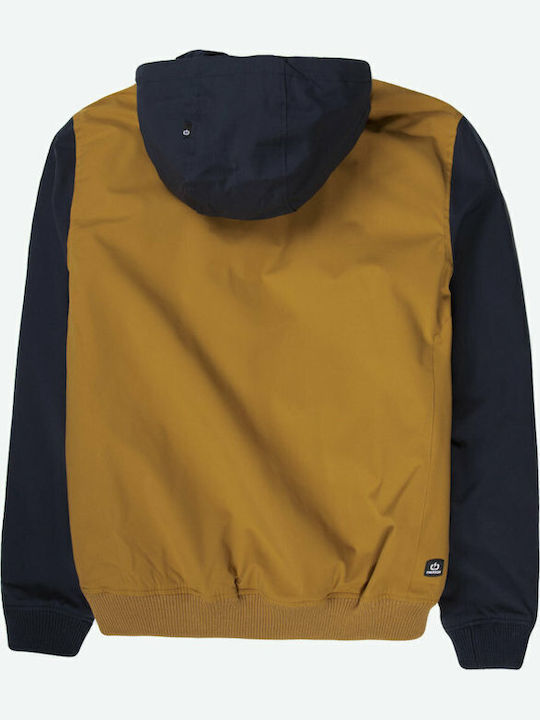 Jacket Bomber Waterproof Ochre / Navy Blue