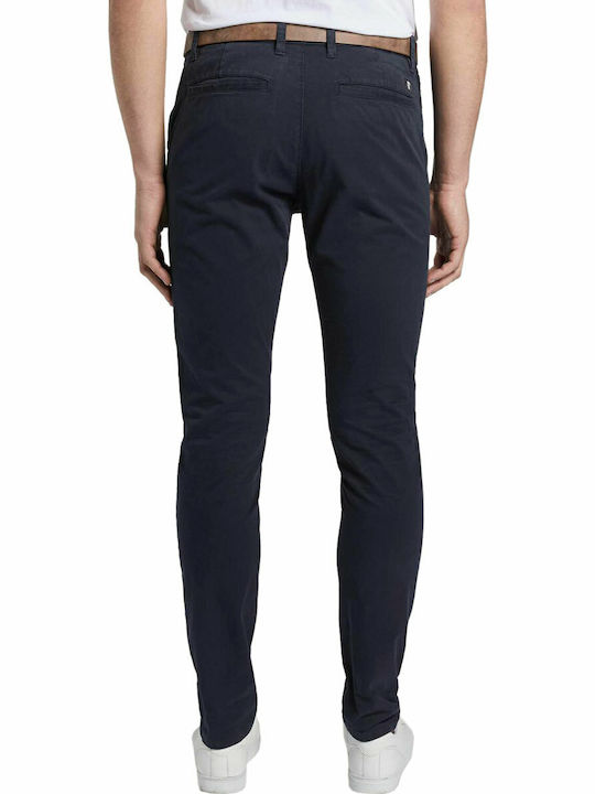 Trousers Chino Elastic in Slim Fit Navy Blue