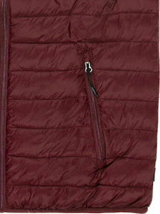 Sleeveless Winter Jacket Puffer Bordeaux