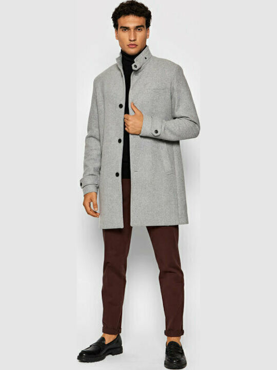 Men's Coat Light Grey Melange