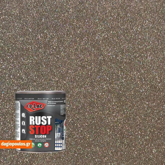 ER-LAC Χρώμα Αντισκωριακό Rust Stop Silicon 0.75lt Χαλαζίας Ματ