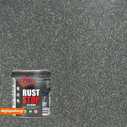 ER-LAC Χρώμα Αντισκωριακό Rust Stop Silicon 0.75lt Άργυρος Ματ