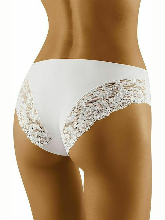 Wolbar Fara Damen Slip mit Spitze Weiß 127449