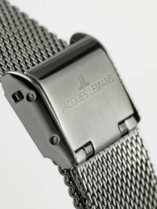 Jacques Lemans Design Collection Дамски Часовник 30мм Кварцов с Черна Метална Верижка