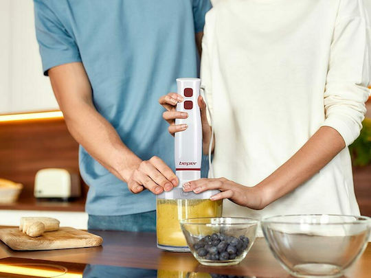 Beper Blender De Mână Cu Tijă Din Plastic 400W Alb