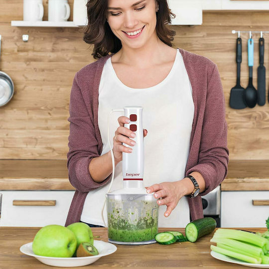Beper Blender De Mână Cu Tijă Din Plastic 400W Alb