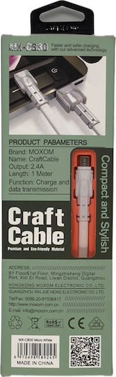 Moxom MX-CB30 Regulär USB 2.0 auf Micro-USB-Kabel Weiß 1m 1Stück
