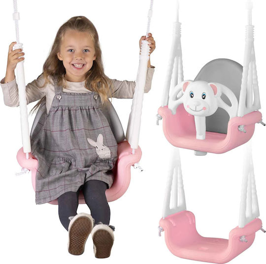 Ricokids Plastic with Protector Swing Bear for 6+ months Pink