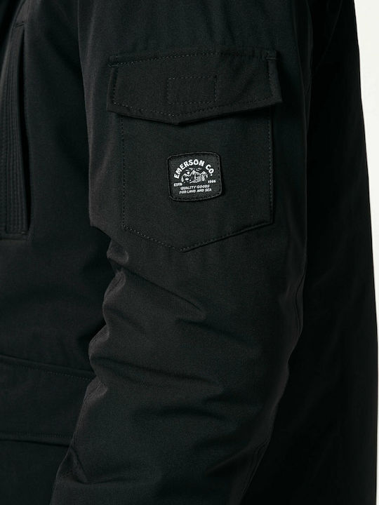 Winter Jacke Parka Winddicht Schwarz