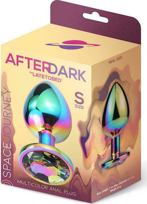 LateToBed AfterDark Space Journey Multicolor Anal Plug With Jewel Size S 7cm