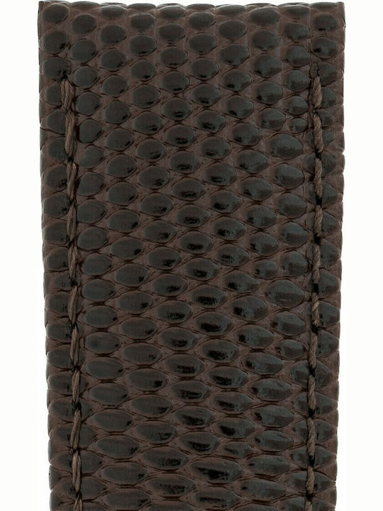Hirsch Rainbow Long Δερμάτινο Λουράκι Καφέ 22mm