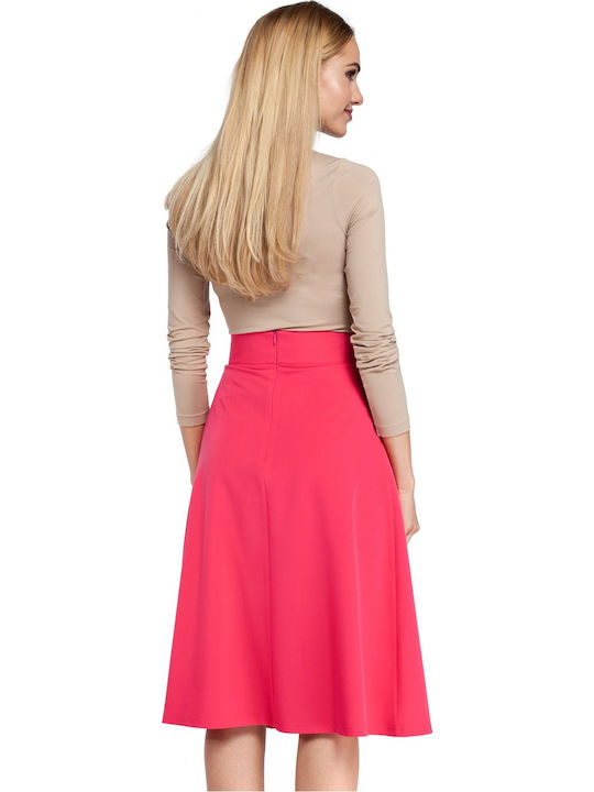 MOE M302 High Waist Midi Skirt Cloche in Fuchsia color MOE302