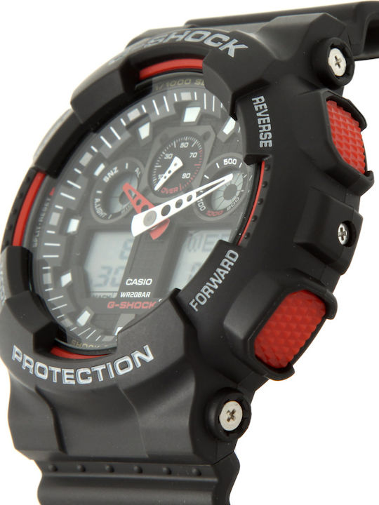 Casio G-Shock Analog/Digital Men's Watch 51mm Chronograph Battery with Black Rubber Strap