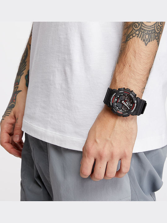 Casio G-Shock Analog/Digital Men's Watch 51mm Chronograph Battery with Black Rubber Strap
