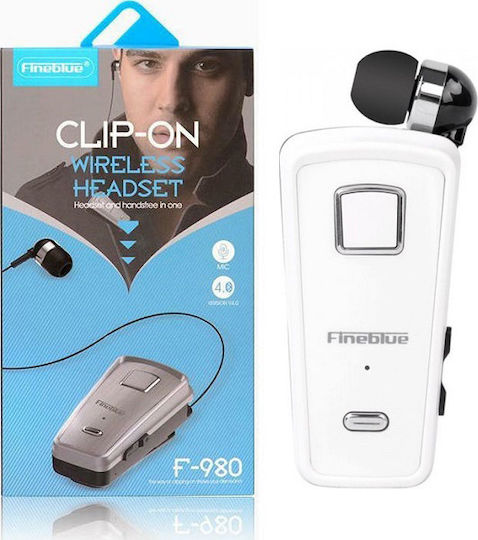 Fineblue F980 In-ear Bluetooth Handsfree Cască Alb